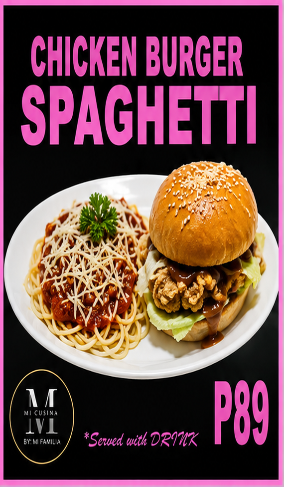 Chicken Burger Spaghetti